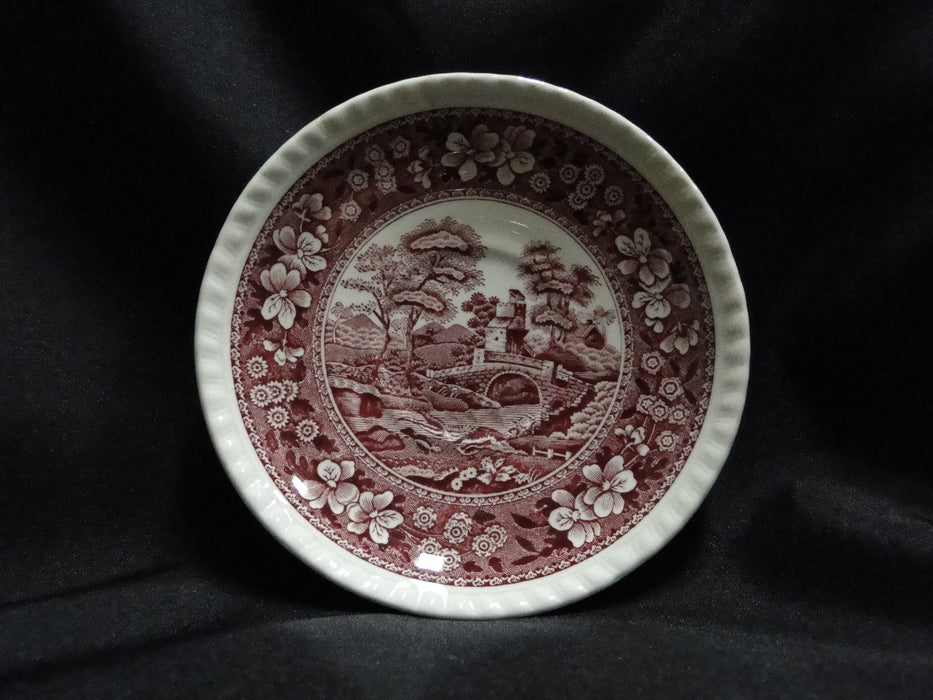 Spode Pink Tower, Pink Floral w/ Scene: Demitasse Cup & Saucer Set