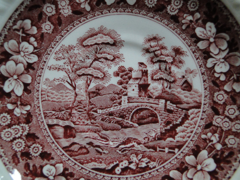 Spode Pink Tower, Pink Floral w/ Scene: Demitasse Cup & Saucer Set