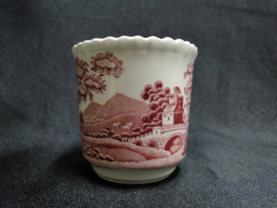 Spode Pink Tower, Pink Floral w/ Scene: Demitasse Cup & Saucer Set