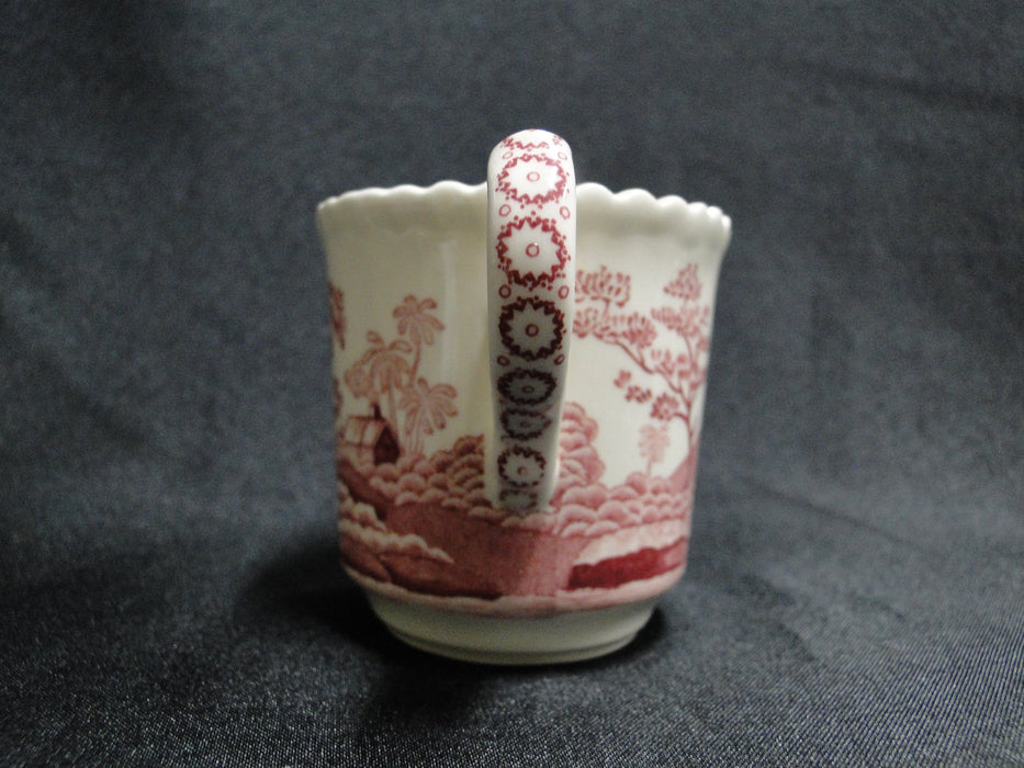 Spode Pink Tower, Pink Floral w/ Scene: Demitasse Cup & Saucer Set
