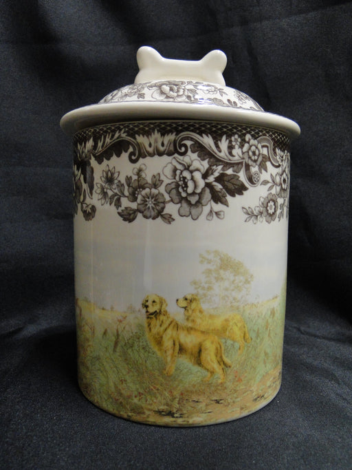 Spode Woodland Hunting Dogs: NEW Dog Treat Canister, 7 1/2" x 4 3/4", Box