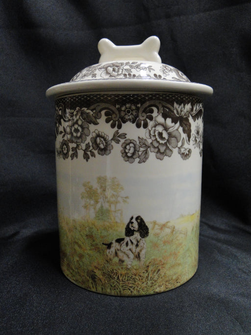 Spode Woodland Hunting Dogs: NEW Dog Treat Canister, 7 1/2" x 4 3/4", Box