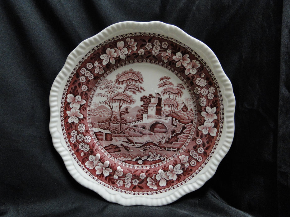 Spode Pink Tower, Pink Floral w/ Scene: Dinner Plate (s), 10 3/4"