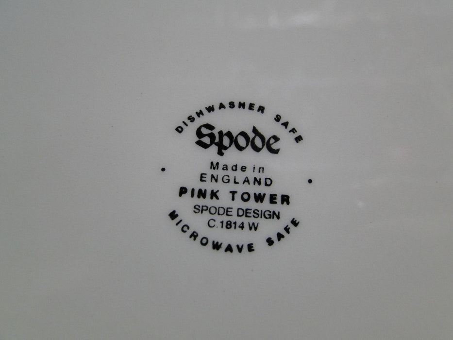 Spode Pink Tower, Pink Floral w/ Scene: Dinner Plate (s), 10 3/4"