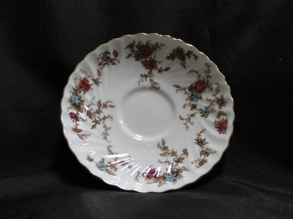 Minton Ancestral, Red & Blue Flowers: Cup and Saucer Set (s), 2 1/4"