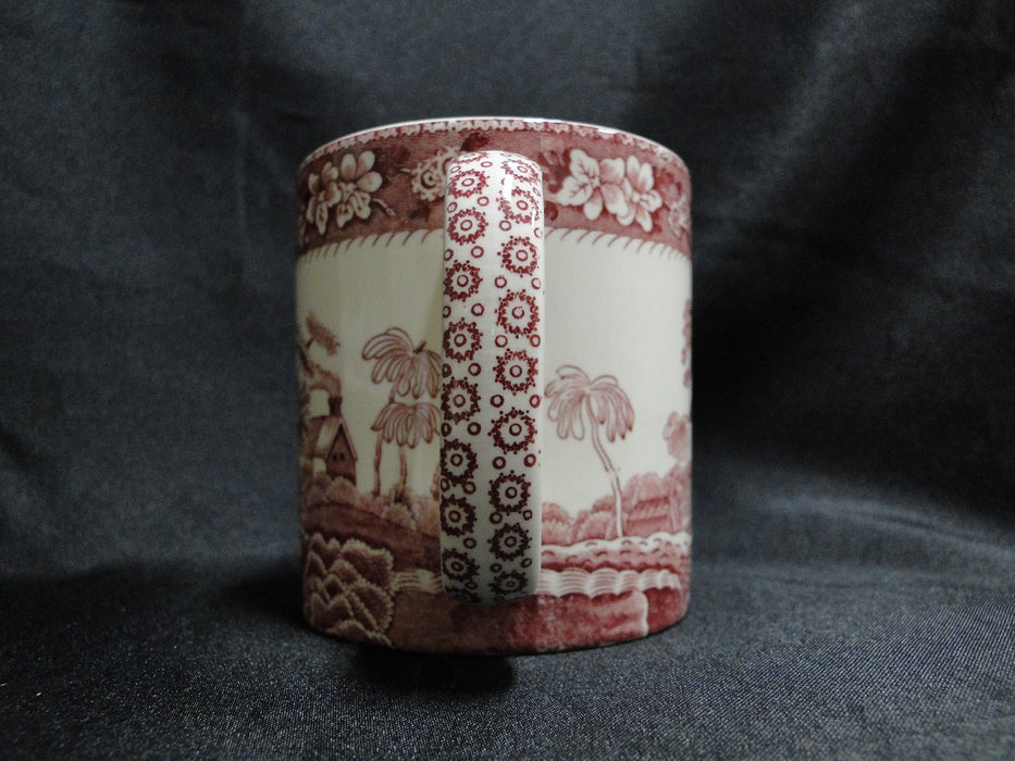 Spode Pink Tower, Pink Floral w/ Scene: Mug (s), 3 1/4" Tall