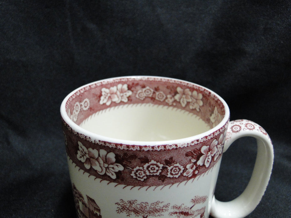 Spode Pink Tower, Pink Floral w/ Scene: Mug (s), 3 1/4" Tall