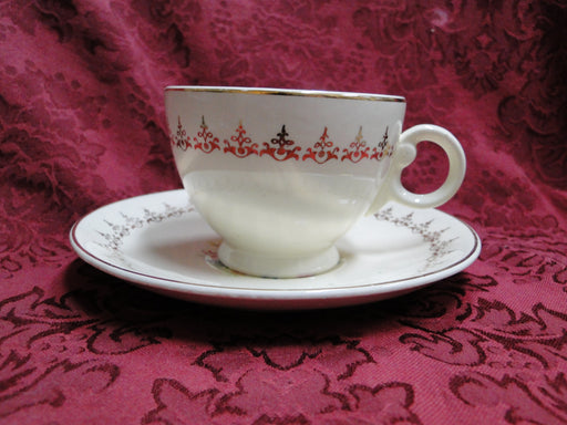 Taylor Smith Taylor: Floral Bouquet, Gold Filigree: Cup & Saucer Set (s), 2 1/2"