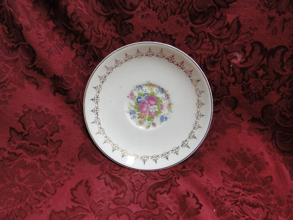 Taylor Smith Taylor: Floral Bouquet, Gold Filigree: Cup & Saucer Set (s), 2 1/2"