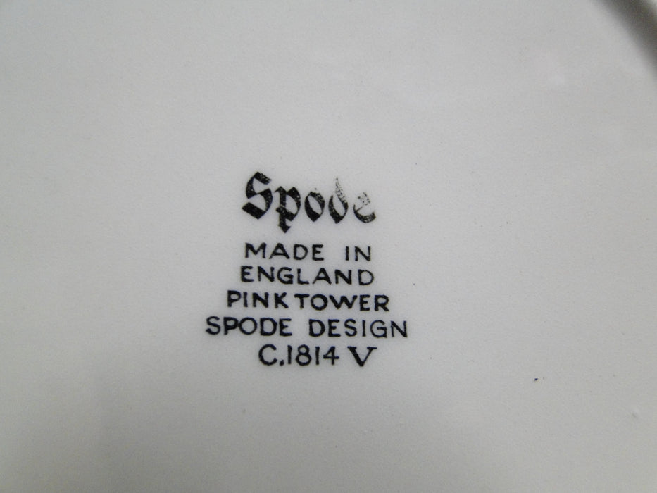 Spode Pink Tower, Pink Floral w/ Scene: Cereal Bowl (s),  6 3/8"