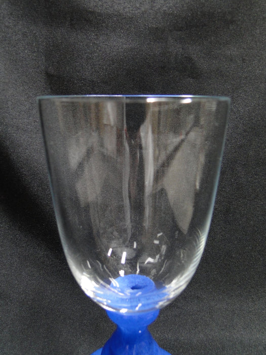 Villeroy & Boch Isabelle Blue, Blue Stem, Clear Bowl: Claret Wine (s), 6 3/8"