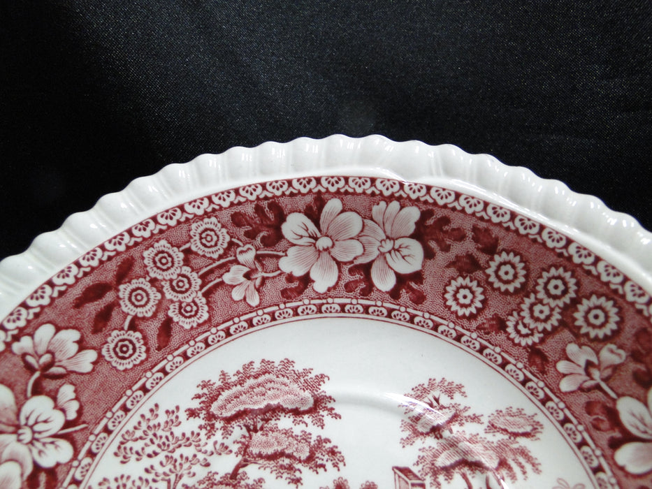 Spode Pink Tower, Pink Floral w/ Scene: 5 7/8" Saucer (s) Only, As Is