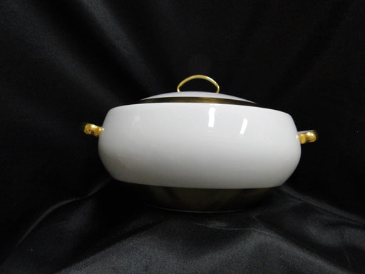 Raynaud Ceralene Anneau d'Or, Thick Gold Band: Serving Bowl & Lid, 10"