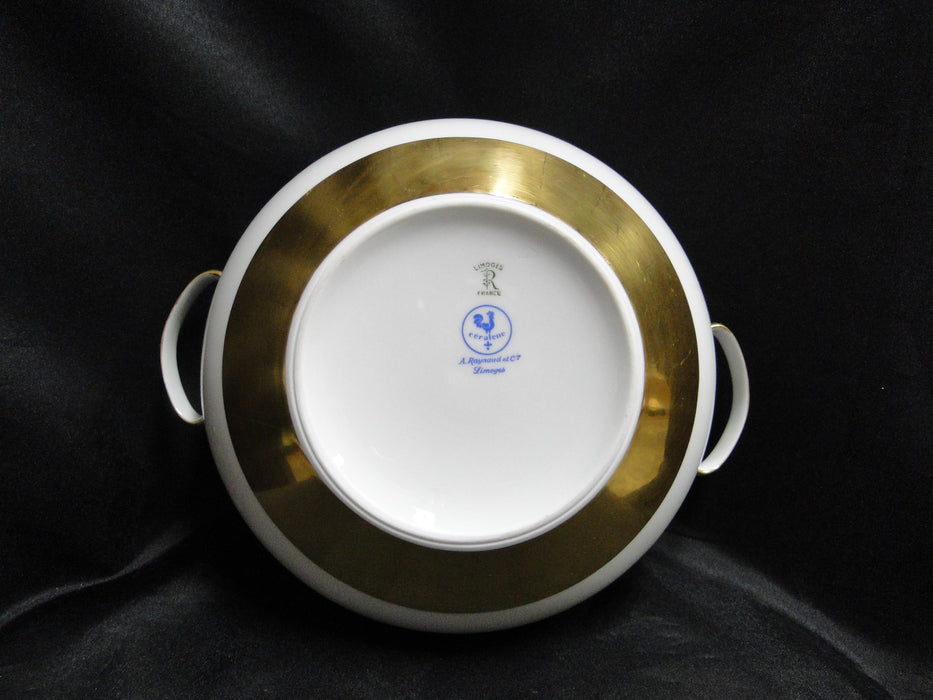 Raynaud Ceralene Anneau d'Or, Thick Gold Band: Serving Bowl & Lid, 10"