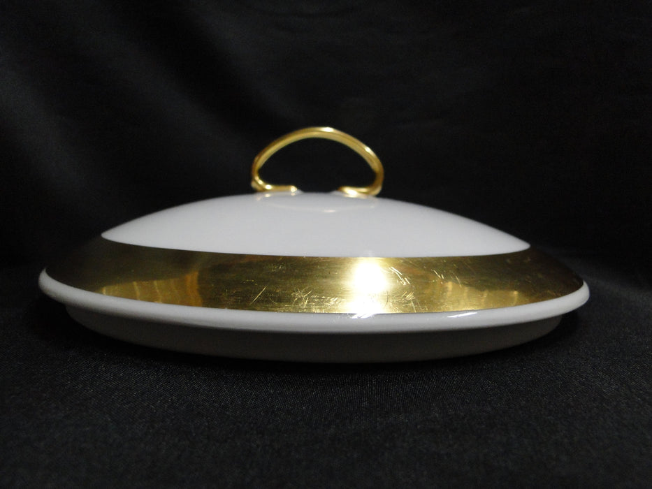 Raynaud Ceralene Anneau d'Or, Thick Gold Band: Serving Bowl & Lid, 10"