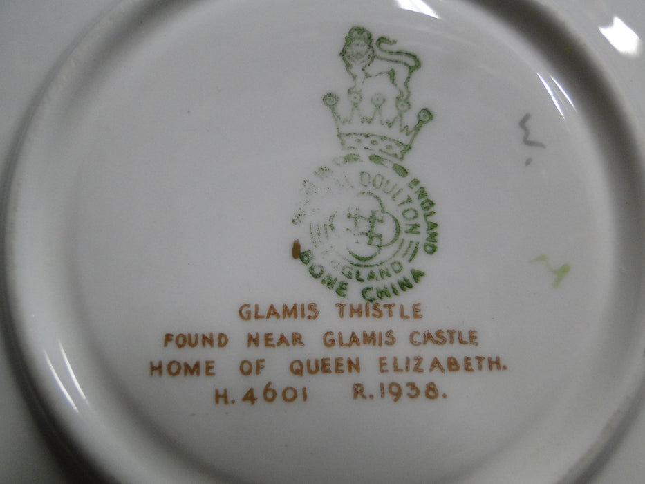 Royal Doulton Glamis Thistle, Purple: 5 1/2" Saucer (s) Only, No Cup, As Is