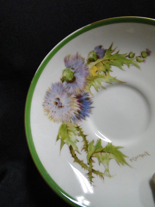 Royal Doulton Glamis Thistle, Purple: 5 1/2" Saucer (s) Only, No Cup, As Is