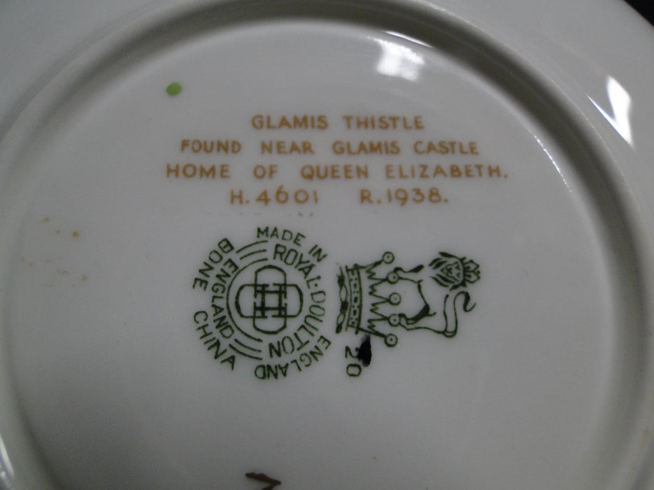 Royal Doulton Glamis Thistle, Purple: 5 1/2" Saucer (s) Only, No Cup, As Is