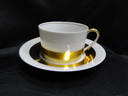 Raynaud Ceralene Anneau d'Or, Thick Gold Band: Cup & Saucer Set (s), 2 1/4"