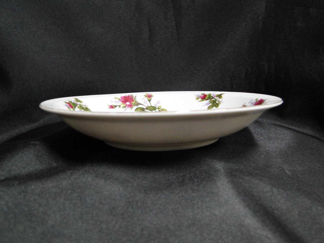 Mikasa Moss Rose 7288, Gold Trim: Rim Soup Bowl (s), 7 3/4" x 1 3/8" Tall