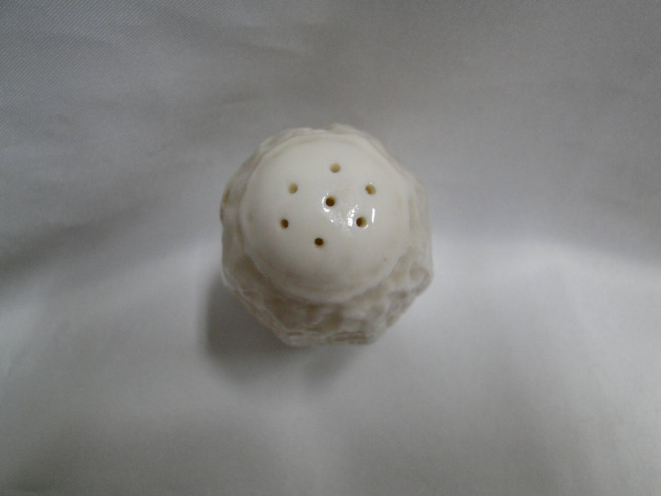 Belleek Tridacna Ivory, Ireland: Salt OR Pepper Shaker, 1 Hole, 2 7/8"