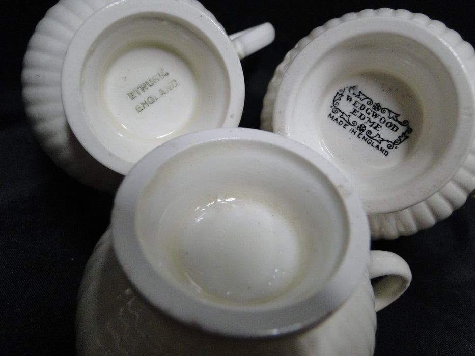 Wedgwood Edme, Ribbed Rim, Off White: Demitasse Cup & Saucer Set, 2 1/2"