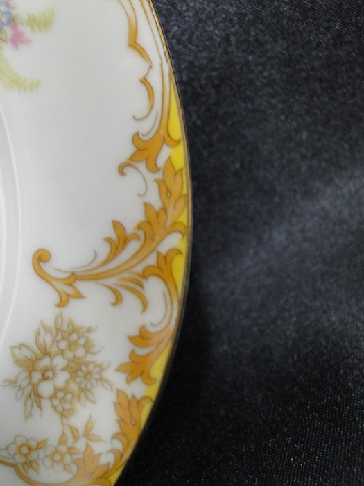 Noritake Yellow Edge, Tan Scrolls, Gold & Color Florals: Bread Plate (s) 6 3/8"