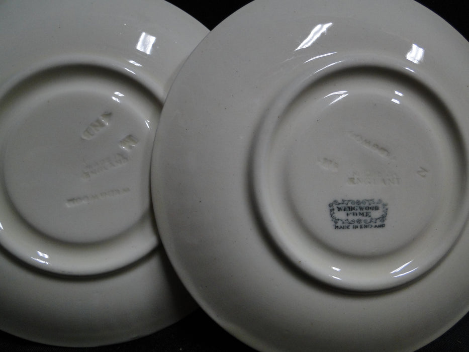 Wedgwood Edme, Ribbed Rim, Off White: Demitasse Cup & Saucer Set, 2 1/2"