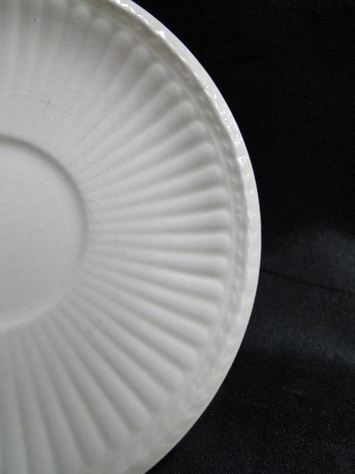 Wedgwood Edme, Ribbed Rim, Off White: 5 1/8" Demitasse Saucer (s), Crazing