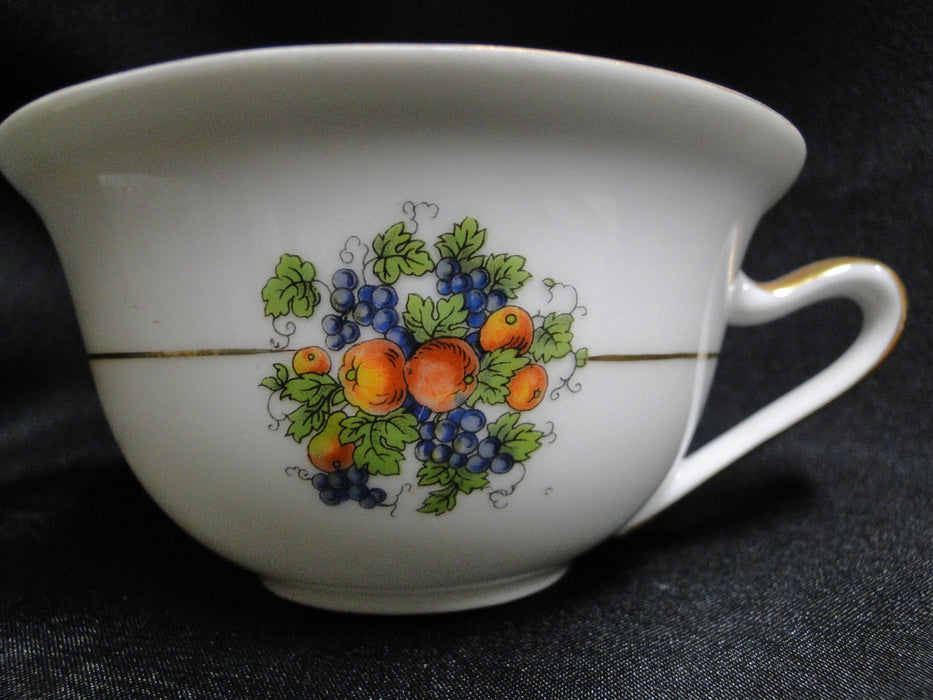 Royal Schwarzburg Docelie, Fruit, Yellow & Blue Bands: Cup & Saucer Set (s), 2"