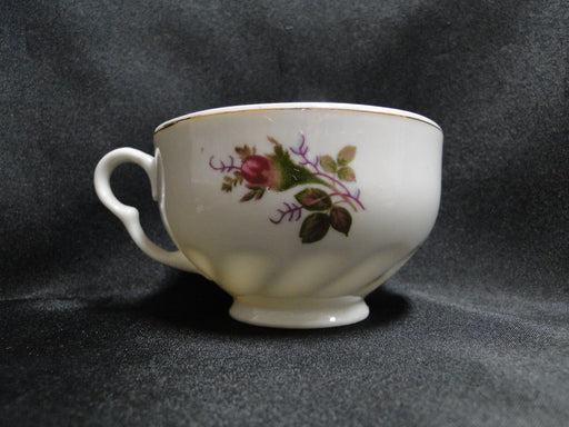 Moss Rose on White, Gold Trim: 2 1/4" Tall Cup (s) Only