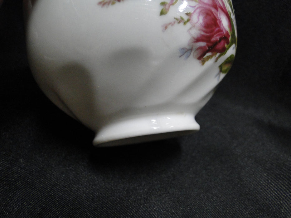 Moss Rose on White, Gold Trim: 2 1/4" Tall Cup (s) Only