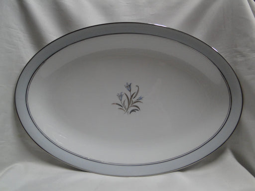 Noritake Bluebell, 5558, Blue Band & Flowers: Oval Serving Platter, 16 1/4"