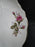 Moss Rose on White, Gold Trim: Snack Plate (s) Only, 8 1/8", No Cup