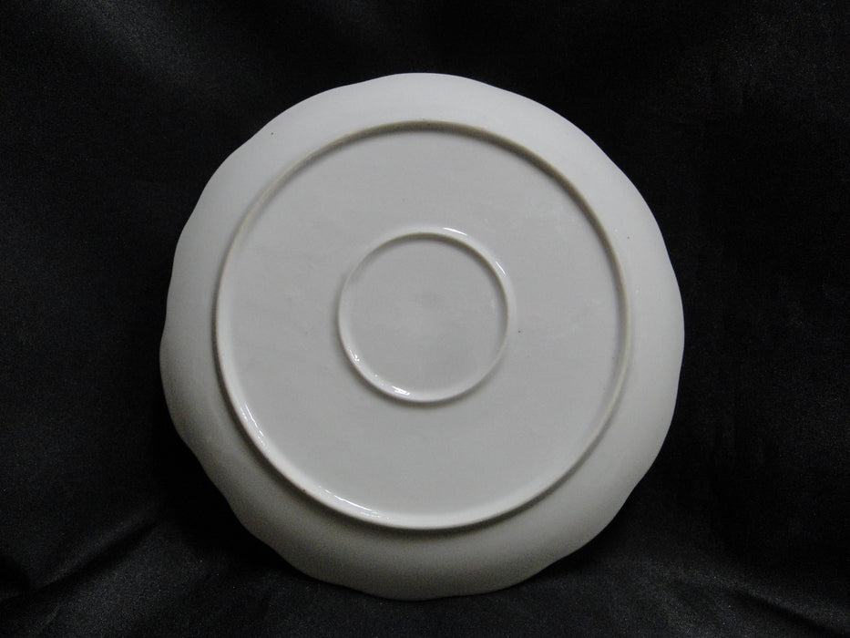 Moss Rose on White, Gold Trim: Snack Plate (s) Only, 8 1/8", No Cup