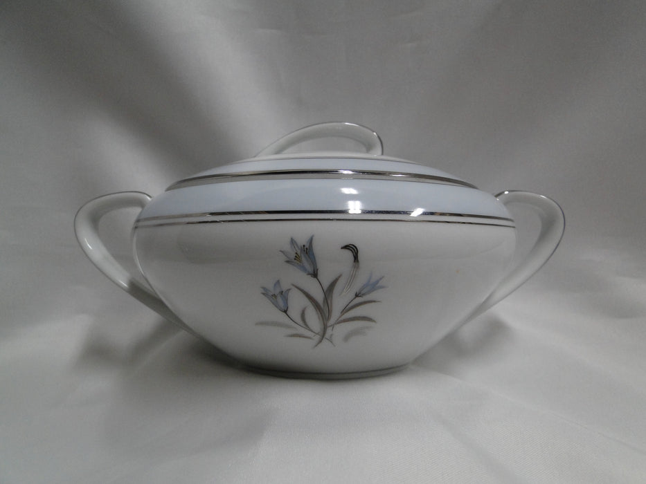 Noritake Bluebell, 5558, Blue Band & Flowers: Sugar Bowl & Lid, 3 1/4"