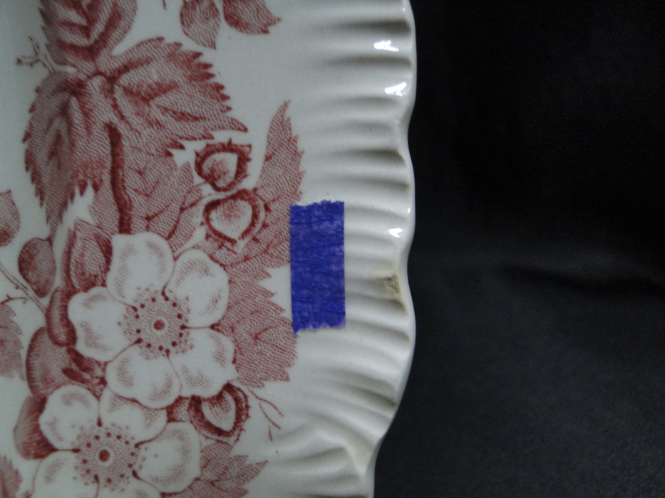 Wedgwood Bramble Pink Shell Edge, Queen's Ware: Dinner Plate, 10 1/4", Crazing