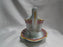 Adams Lowestoft, Celadon, Pink Border: Gravy Boat w/ Underplate, As Is