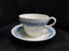 Wedgwood Queensware Lavender / Blue on Cream, Plain: Cup & Saucer, Crazing