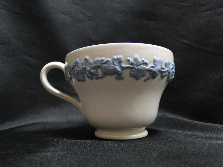 Wedgwood Queensware Lavender / Blue on Cream, Plain: Cup & Saucer, Crazing