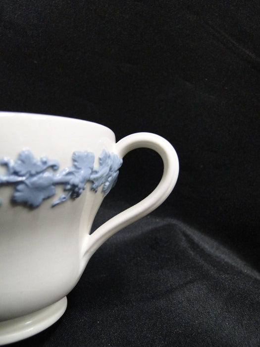 Wedgwood Queensware Lavender / Blue on Cream, Plain: Cup & Saucer, Crazing