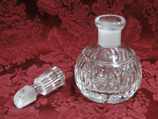 Waterford Crystal, Vertical Cuts: Round Perfume Bottle w/ Stopper, 4 7/8", As Is