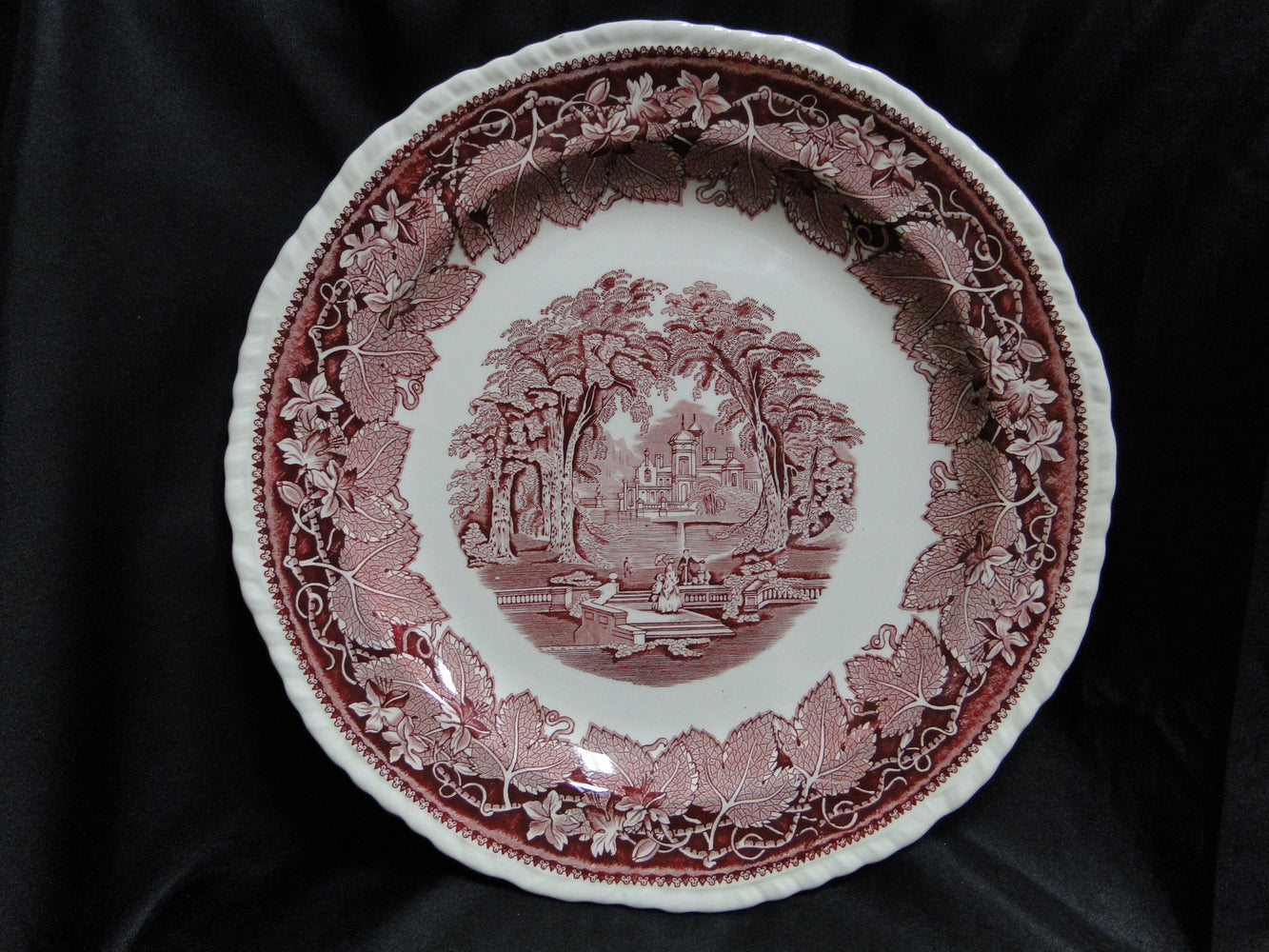 Mason's Vista Pink, Transferware: Round Serving Platter, 12 7/8"