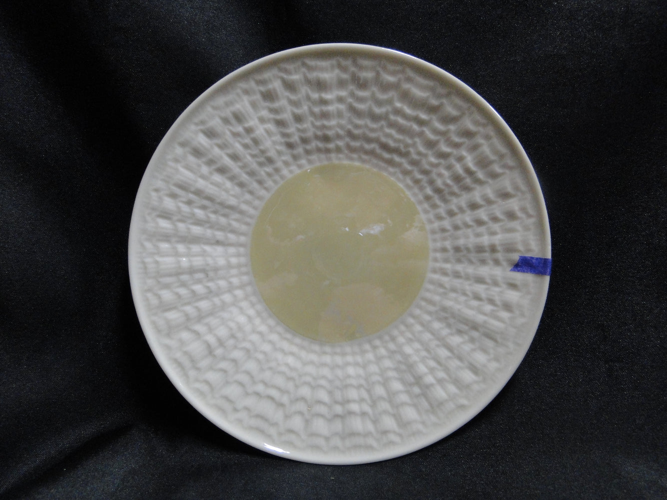 Belleek Tridacna Yellow, Ireland: Bread Plate, 6 1/8", As Is