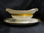 Pickard Athenian, Ivory, Gold Encrusted: Gravy Boat w/ Attached Underplate