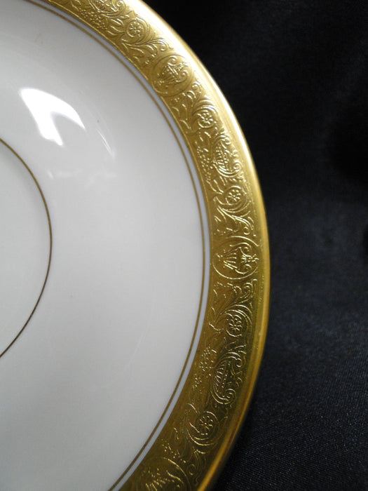 Pickard Athenian, Ivory, Gold Encrusted: Cup & Saucer Set (s), 2 3/8" Tall