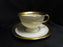 Pickard Athenian, Ivory, Gold Encrusted: Cup & Saucer Set (s), 2 3/8" Tall