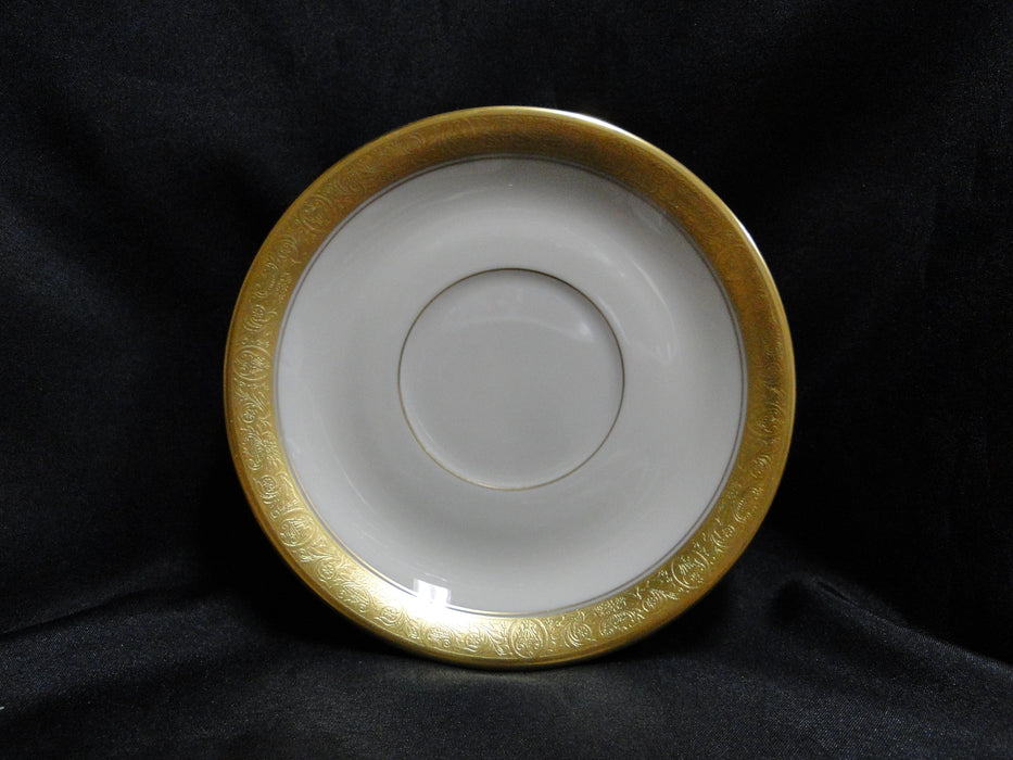 Pickard Athenian, Ivory, Gold Encrusted: Cup & Saucer Set (s), 2 3/8" Tall