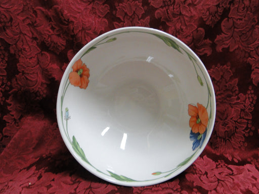 Villeroy & Boch Amapola, Blue & Orange Flowers: Round Serving Bowl (s), 7 1/2"