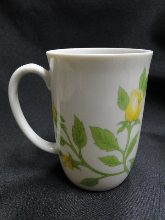 Fitz & Floyd Yellow Rose, White w/ Yellow & Green: Mug (s) 4" Tall
